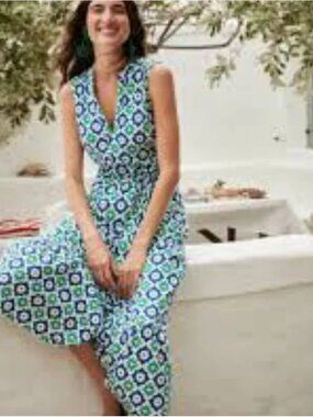 chinese dress ladies Tiered Poplin Maxi Dress-Aquamarine Blue, Deco Palm